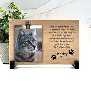 Cat Memorial Picture Frame, Have you a cat in heaven, Cat Memorial Gift, Cat Memorial Frame, Cat Photo Memorial, Cat Remembrance Gift
