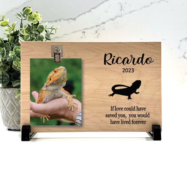 Bearded Dragon Memorial Gift, Bearded Dragon Memorial Frame, Bearded Dragon Photo Memorial, Pet Loss Gift, Dragon Keepsake, Remembrance Gift