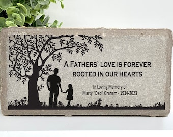 Memorial Stone, Loss of Father, Father and Daughter, Sympathy Gift, Bereavement Gift, Father Memorial, Condolence Gift, Custom Memorial Gift