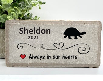 Turtle Memorial Stone- Personalized Pet Keepsake - Pet Memorial Stone -Turtle Loss - Pet Loss Gifts - Turtle Sympathy gift - Custom Memorial