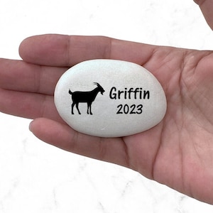Goat Memorial Stone- Personalized Pet Keepsake- Pet Loss Gift - Custom Goat Sympathy Gift - Goat Memorial Gift