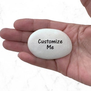 Custom Rock - Printed Stones - Personalized Handcrafted Stone - Custom Stone for any occasion - Memorial Stone - Name Stone - Garden Stone