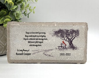 Memorial Stone - Sympathy Gift  Bereavement Gift  Funeral Gift - Cardinal Memorial - Condolence Gift - Custom Memorial Gift - Tree Cardinal