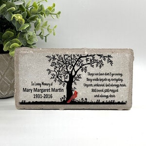 Memorial Stone - Sympathy Gift  Bereavement Gift  Funeral Gift - Cardinal Memorial - Condolence Gift - Custom Memorial Gift - Tree Cardinal