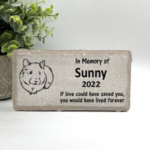 Guinea Pig Memorial Stone- Personalized Pet Keepsake- Pet Loss Gift - Custom Guinea Pig Sympathy Gift - Pet Condolence Gift