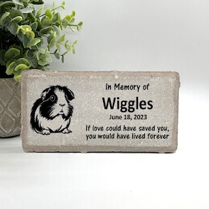 Guinea Pig Memorial Stone- Personalized Pet Keepsake- Pet Loss Gift - Custom Guinea Pig Sympathy Gift - Pet Condolence Gift