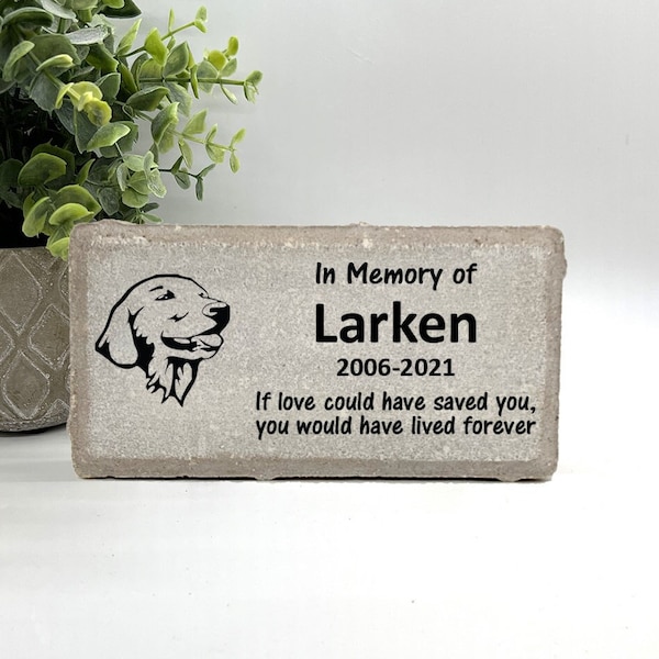 Golden Retriever Memorial Stone- Personalized Dog Memorial - Pet Memorial Gift -Pet Loss Gift - Pet Memorial Stone - Dog Memorial Stone