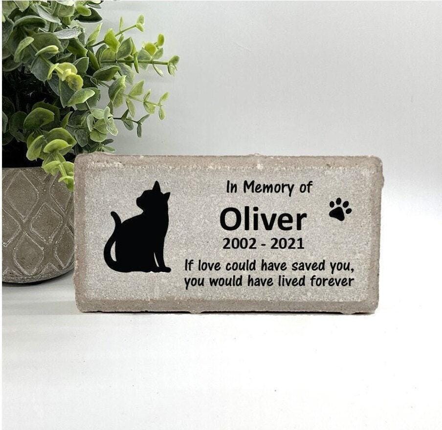 Cat Memorial Stone – Personalized Pet Remembrance Gift - Etsy