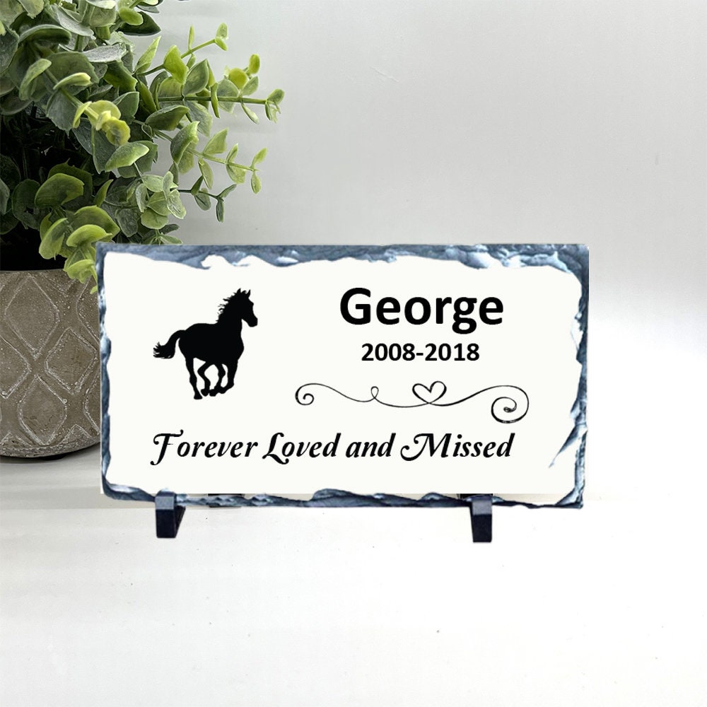 Personalized Horse Memorial Stone Pet Horse Grave Marker Loss of Pet Sympathy Gift Pet Memorial Stone Pet Loss Gift Horse