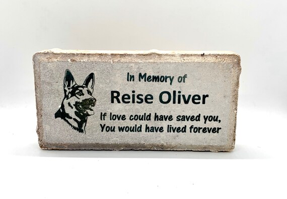 german shepherd memorial stone