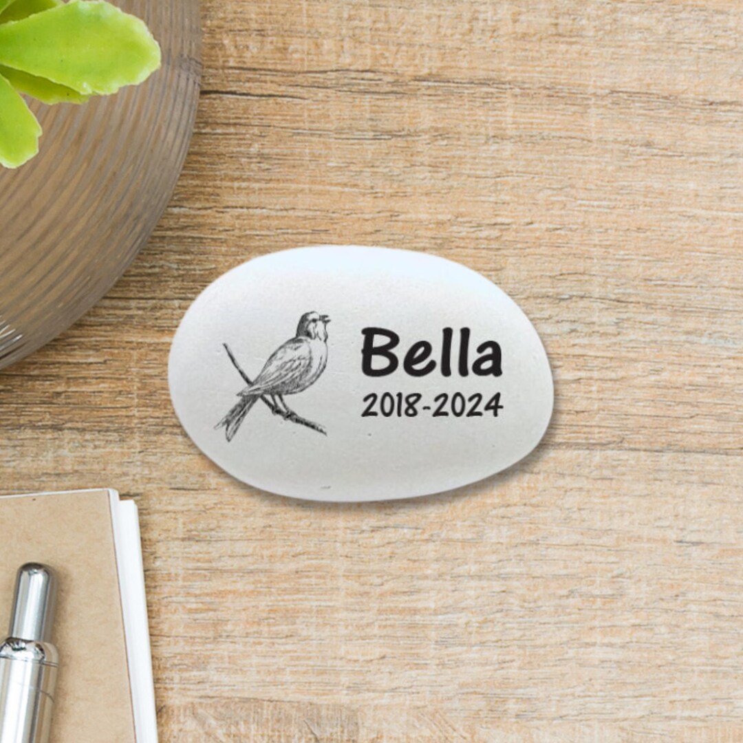 Memorial Bird Rip Bird Memorial Stone- Personalized Pet Keepsake- Pet Loss Gift - Custom ...
