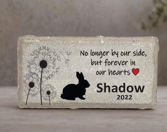 Rabbit / Bunny Memorial Stone- Personalized Pet Keepsake - loss of rabbit  - Rabbit Memorial Stone - Pet Memorial Gift -  Pet Loss Gifts