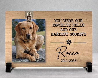 Dog Memorial Gift - You were our favorite hello and our hardest goodbye, Dog Memorial Frame, Dog loss Gift