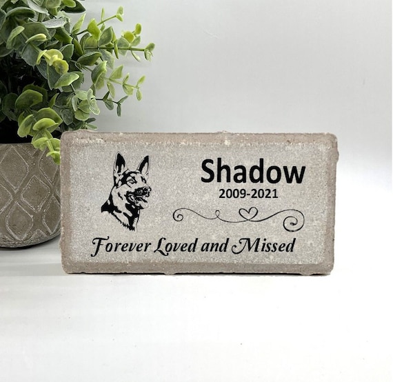 German shepherd cheap memorial stone