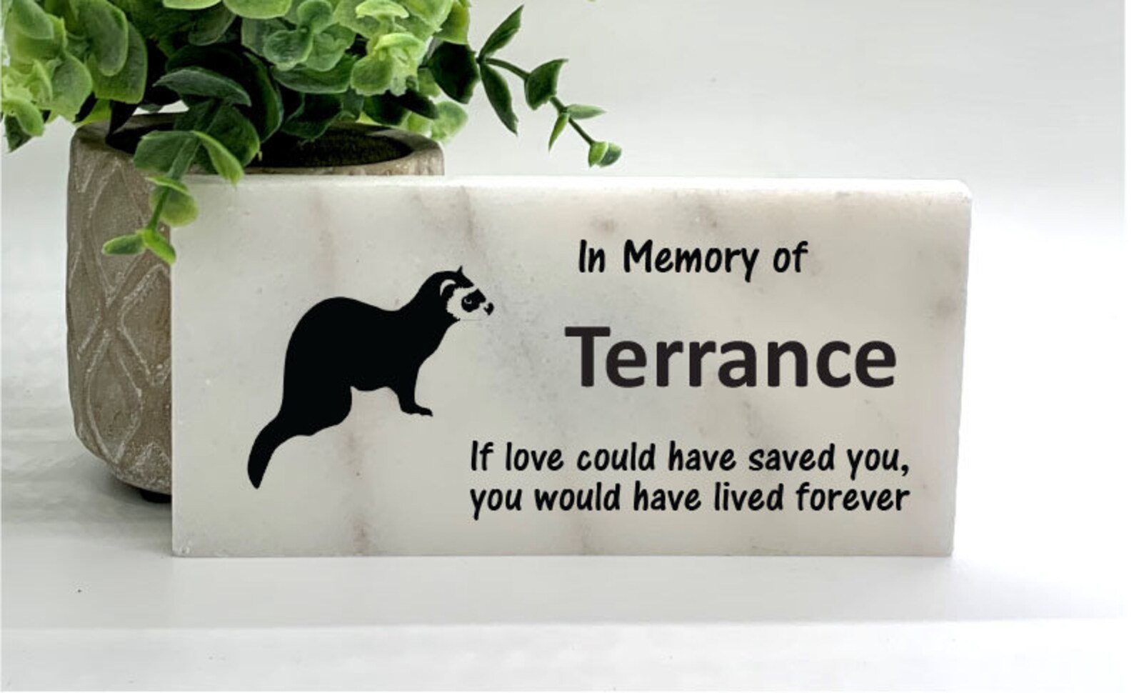 Ferret Memorial Stone Personalized Pet Keepsake Loss of Etsy