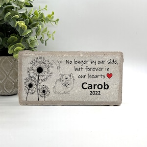 Hamster / Gerbil Memorial Stone- Pet Memorial -Sympathy Gift - Personalized Pet Remembrance Gift - Pet Keepsake- Pet Memorial Stone