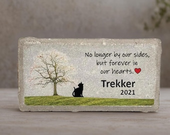 Cat Memorial Stone - Pet Sympathy Gift - Pet Loss Gifts - Cat Memorial Gift - Indoor Outdoor Memorial  Cat Burial Marker Condolence Gift
