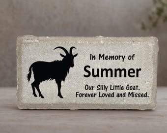 Goat Memorial Stone- Goat Memorial- Goat Sympathy Gift - Animal Loss - Goat Loss - Personalized Pet Memorial Stone - Goat Keepsake