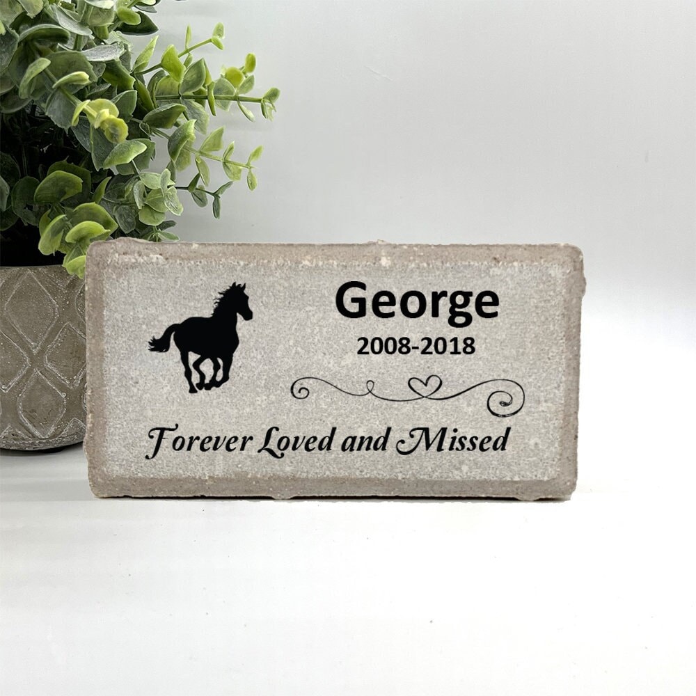 Personalized Horse Memorial Stone Pet Horse Grave Marker Loss of Pet Sympathy Gift Pet Memorial Stone Pet Loss Gift Horse