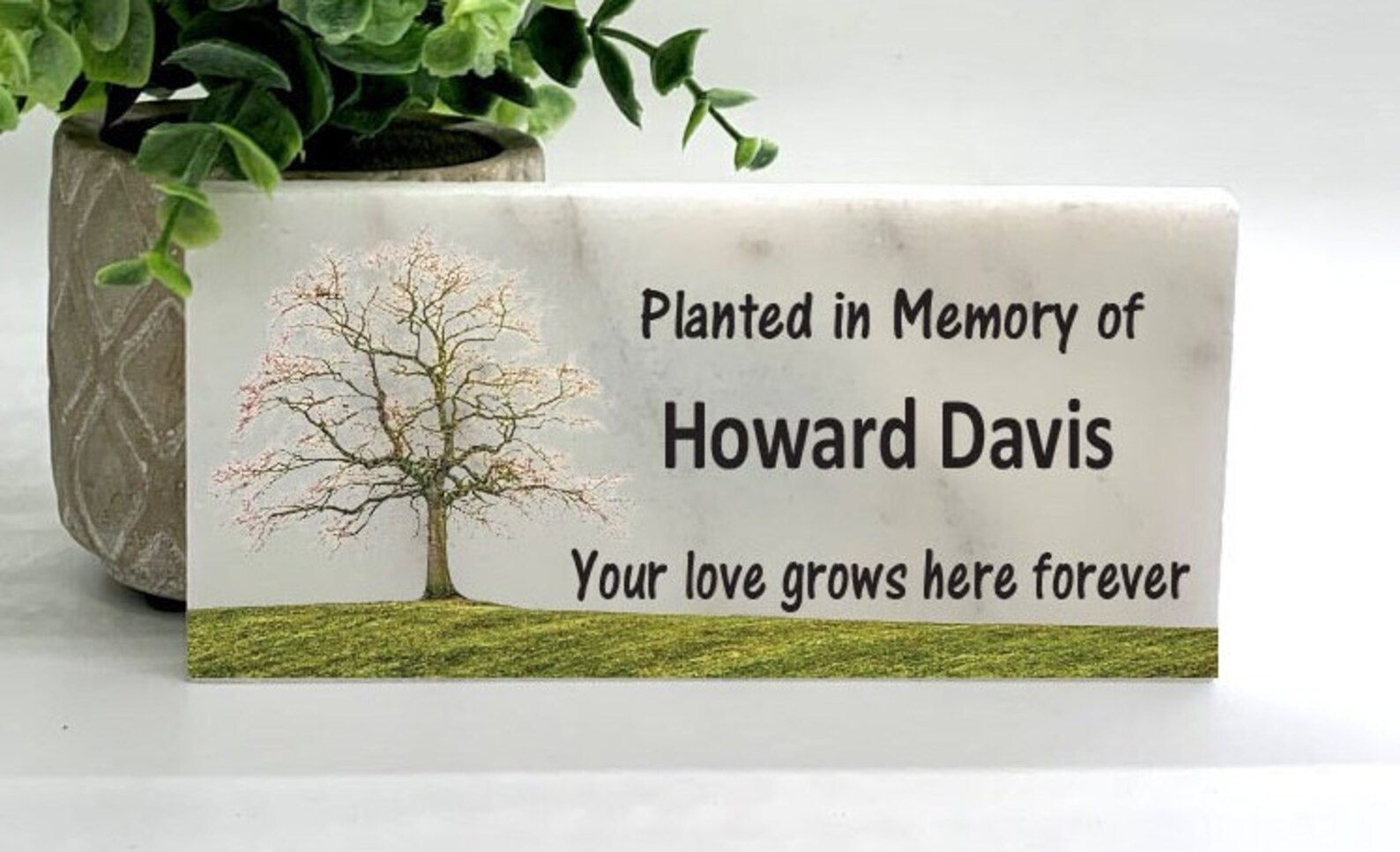 Memorial Plaque Memorial Tree Plaque Planted in Memory of Etsy