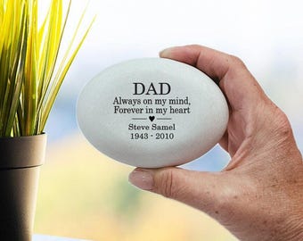 Father Memorial Stone - Dad Memorial - Sympathy Gift - Condolence Gift - Custom Memorial Gift- Loss of Father