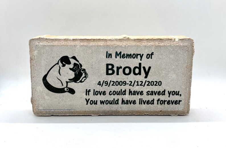 Boxer Dog Memorial Stone Boxer condolence gift Loss of Etsy
