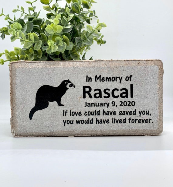 Ferret Memorial Stone Personalized Pet 