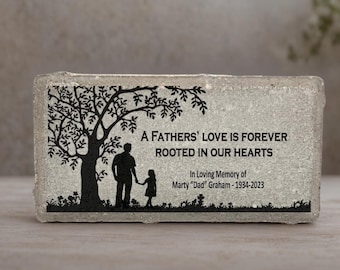 Memorial Stone, Loss of Father, Father and Daughter, Sympathy Gift, Bereavement Gift, Father Memorial, Condolence Gift, Custom Memorial Gift