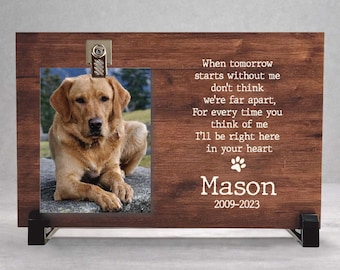 Dog Memorial Frame, Dog Memorial Frame, Dog loss Gift, Pet memorial frame, Pet Sympathy gift, Pet Keepsake, Photo Memorial, Pet Loss Gift