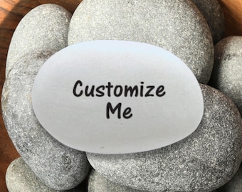 Custom Stone - Personalized stone - Your message printed on a stone - Custom Stone - Inspirational stone - Pocket Stone - Message Stone