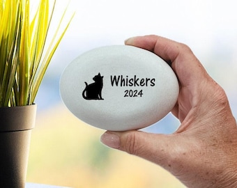 Cat Memorial Stone - Pet Loss Gift - Personalized Cat Memorial Gift - Custom Cat Sympathy Gift - Cat Keepsake - Cat Loss