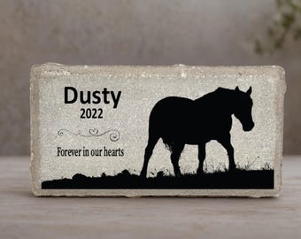 Horse Memorial Stone- Personalized Pet Memorial -Pet Keepsake- Loss of Horse - Pet Sympathy -Horse Keepsake - Pet Loss Gift - Horse Memorial