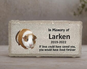 Guinea Pig Memorial Stone- Personalized Pet Keepsake- Pet Loss Gift - Custom Guinea Pig Sympathy Gift - Pet Condolence Gift