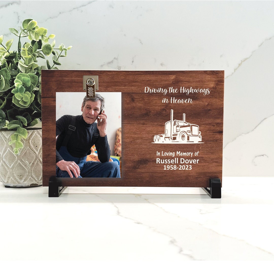 Truck Driver Memorial Gift, Personalized Memorial Frame, Bereavement