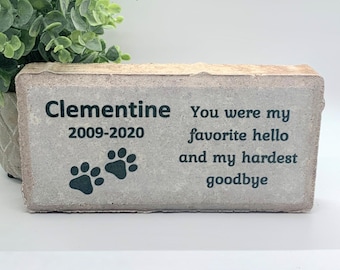 Pet Memorial Stone- Dog Memorial Stone - Pet Keepsake- Pet Sympathy Gift - Pet Loss Gifts - Dog Memorial - Cat Memorial - Pet Bereavement