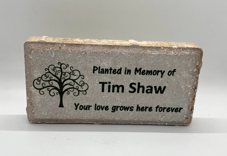 Memorial Plaque Memorial Tree Plaque Planted in Memory of Etsy