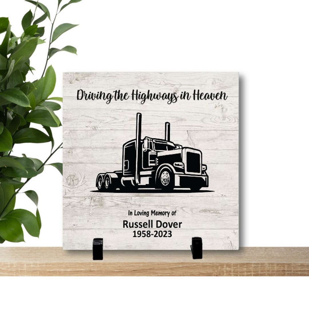 Truck Driver Memorial Memorial Keepsake Sympathy Gift Condolence Gift
