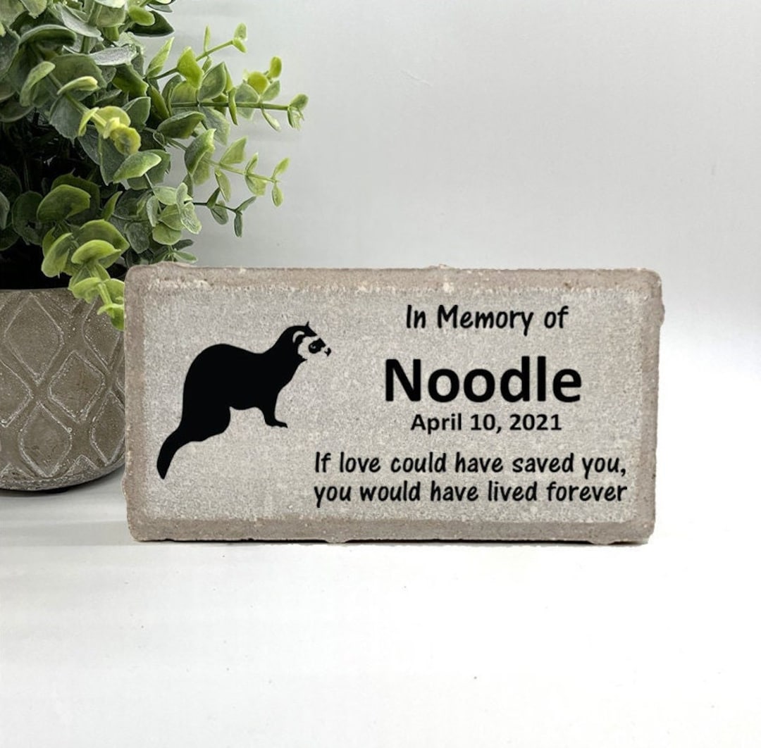 Ferret Memorial Stone Personalized Pet Keepsake Loss of Ferret Sympathy