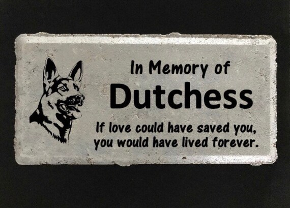 german shepherd memorial stone