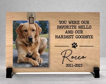 Dog Memorial Gift - You were our favorite hello and our hardest goodbye, Dog Memorial Frame, Dog loss Gift