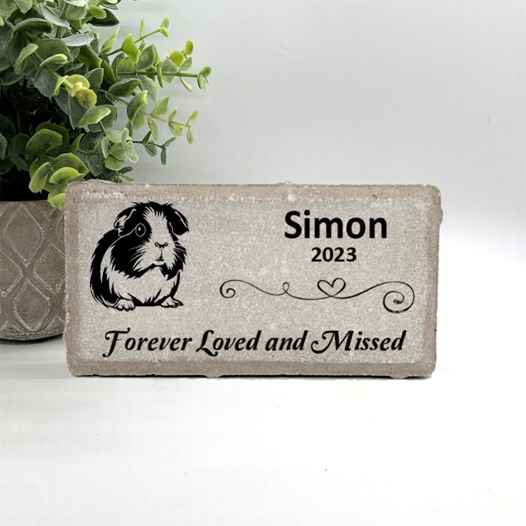 Guinea Pig Memorial Stone Personalized Pet Memorial Stone Pet Etsy