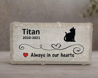 Cat Memorial, Pet Loss Gifts - Cat memorial Stone, Pet Sympathy gift, Pet Memorial gift, loss of cat keepsake, Pet Memorial Stone