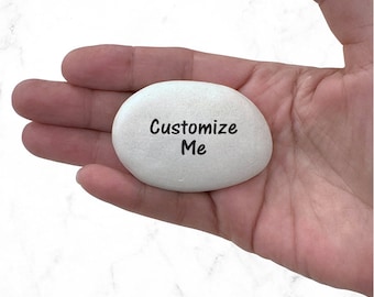 Custom Rock, inspirational stone, Personalized Rock, Custom Handcrafted Stone, Pocket Rock, Worry Stone, Keepsake, Remembrance, Grief gift