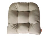 Sunbrella Canvas Canvas Wicker Chair Cushion - Indoor Outdoor Tufted Wicker Chair Seat Cushion - Choose Size