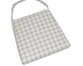 In Cotton Soho Rattan Wicker Banana Leaf Seagrass Parson Chair Trapezoid Foam Seat Cushion Gray Grey Plaid Country Checkered - 17 quot x 18 quot