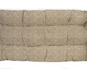 RSH DECOR Indoor Outdoor Tufted Bench Cushion for Wicker Loveseat Made with Tommy Bahama Natural Rattan Fabric