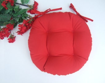 Outdoor Foam Chair Seat Cushions Red Wilder Floral Set of 4 In Choose Size