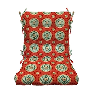 RSH Décor Indoor Outdoor Tufted High Back Chair Cushion - Watermelon Sundial