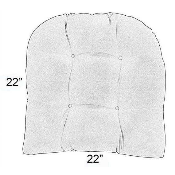 22 inch u shaped 2024 wicker chair cushions