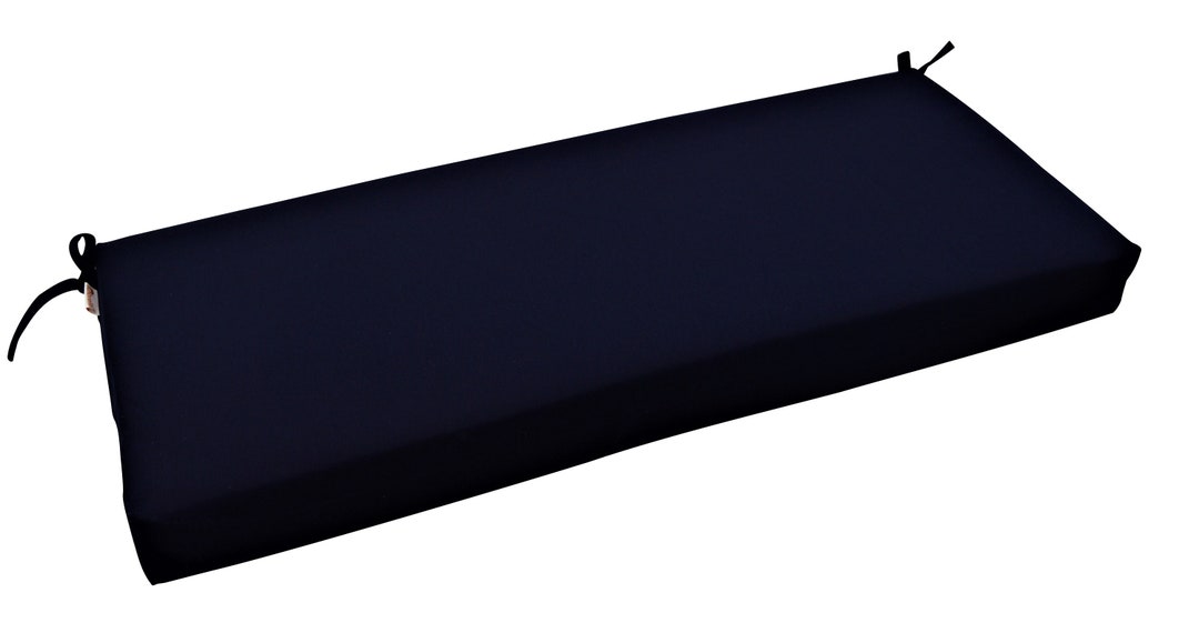 RSH Décor Indoor/outdoor Bench Cushion Made From Sunbrella Canvas Navy